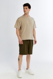 Erkek Modal Kumaş Oversize Taş T-Shirt - Görsel 7