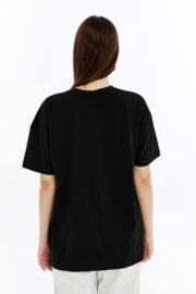Kadın Oversize Siyah T-Shirt - Görsel 8