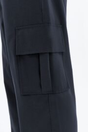 Erkek Oversize Paraşüt Kumaş Kargo Cep Pantolon - Lacivert - Görsel 9