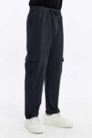 Erkek Oversize Paraşüt Kumaş Kargo Cep Pantolon - Lacivert - Görsel 11