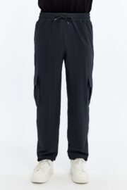Erkek Oversize Paraşüt Kumaş Kargo Cep Pantolon - Lacivert - Görsel 6