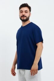 Erkek Modal Kumaş Regular Lacivert T-Shirt