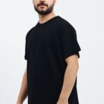 Erkek Modal Kumaş Regular Siyah T-Shirt