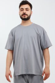 Erkek Oversize Gri T-Shirt