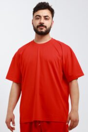 Erkek Oversize Kırmızı T-Shirt