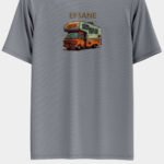 Unisex Oversize Efsane Tasarım T-Shirt - Gri