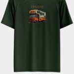 Unisex Oversize Efsane Tasarım T-Shirt - Haki