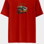Unisex Oversize Efsane Tasarım T-Shirt - Kırmızı