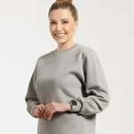 Bisiklet Yaka Oversize Sweatshirt - Taş