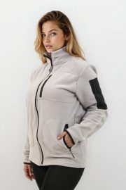 Çok Cepli Polar Ceket - Gri