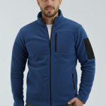 Çok Cepli Polar Ceket - İndigo