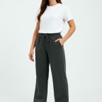Baggy Geniş Kesim Pike Pantolon - Füme