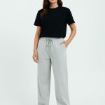 Baggy Geniş Kesim Pike Pantolon - Gri
