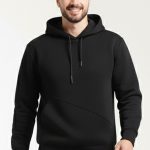 HodiesWinter Kesik Cepli Kapüşonlu Sweatshirt - Siyah