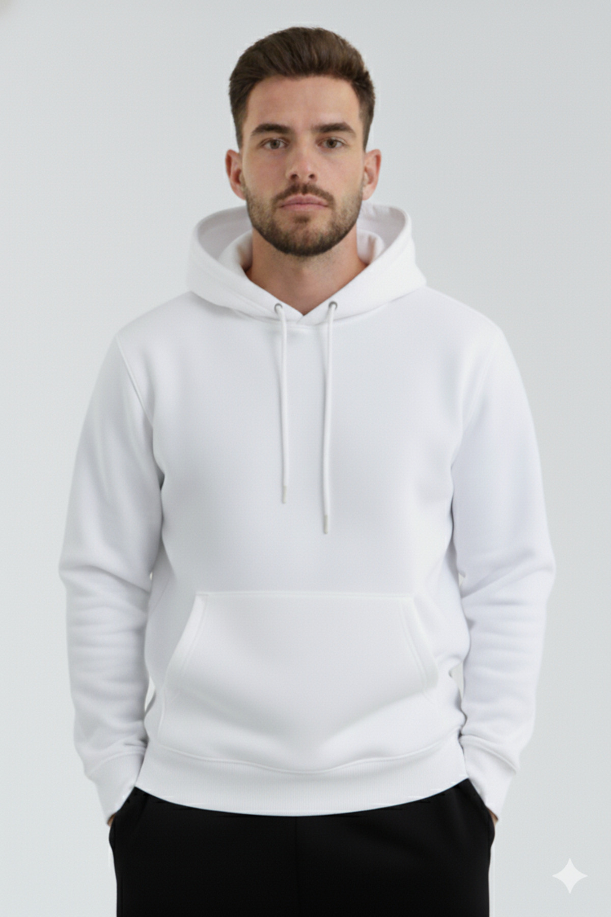 trendyol_image_1 (3) HodiesWinter Kışlık Puf Kanguru Sweatshirt - Beyaz - Görsel 1