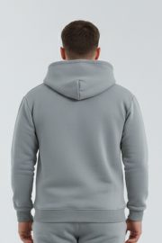 HodiesWinter Kışlık Puf Kanguru Sweatshirt - Açık Füme - Görsel 3
