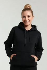 Kapüşonlu Kanguru Sweatshirt - Siyah - Görsel 4
