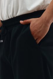 Baggy Geniş Kesim Pike Pantolon - Siyah - Görsel 5