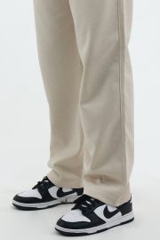 Baggy Geniş Kesim Pike Pantolon - Bej - Görsel 5