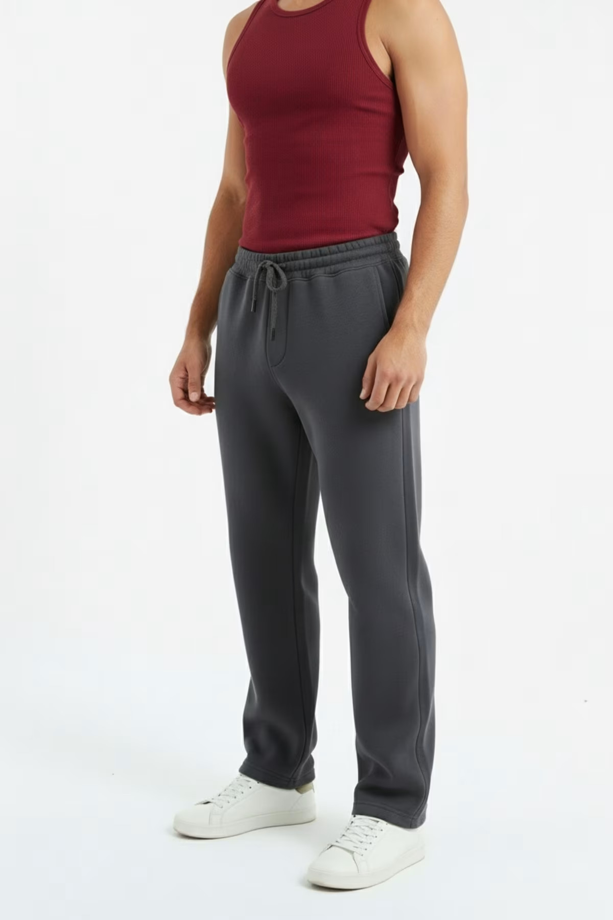 trendyol_image_7 (3) Puff Polarlı Baggy Eşofman Altı - Koyu Füme - Görsel 1