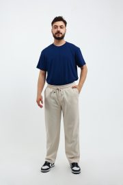 Baggy Pike Pantolon Rahat Kesim - Bej - Görsel 8