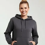 Kapüşonlu Kanguru Sweatshirt - Koyu Füme